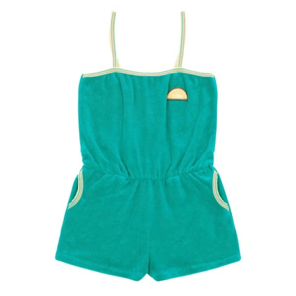 Hundred Pieces Sunny Velour Terry Romper Staps Shorts Toddler